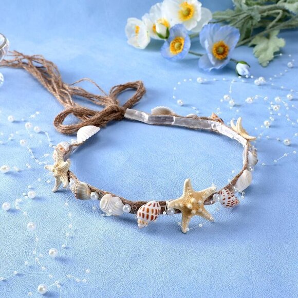 Seashell Mermaid Headband Beach Wedding Bridal Flower Girl Accessory main image 6